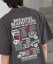 《UNISEX》カフェメニューT バックプリント / 刺繍