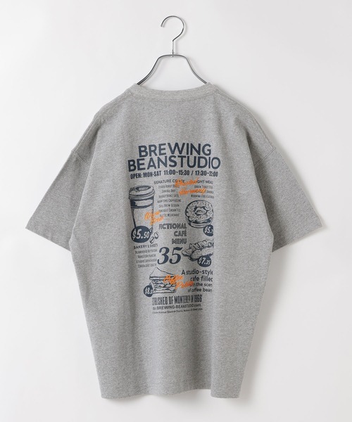PBLIM(ページボーイリム)の「《UNISEX》カフェメニューT バックプリント / 刺繍(Tシャツ/カットソー・レディース・オフホワイト/チャコールグレー/杢グレー・MEDIUM/LARGE)」の8枚目の写真