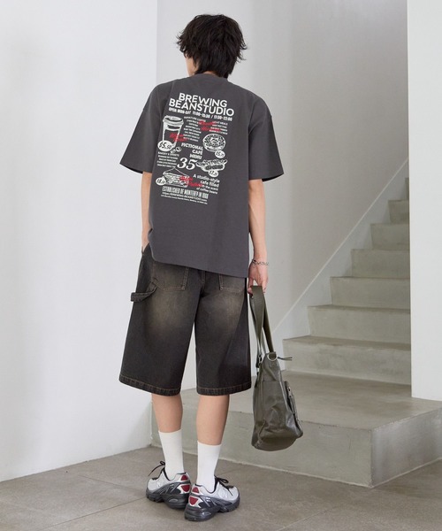 PBLIM(ページボーイリム)の「《UNISEX》カフェメニューT バックプリント / 刺繍(Tシャツ/カットソー・レディース・オフホワイト/チャコールグレー/杢グレー・MEDIUM/LARGE)」の18枚目の写真