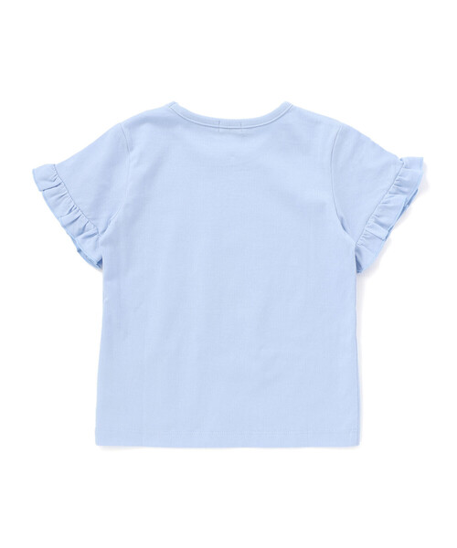 BeBe（ベベ）の「袖フリルエッフェル塔ハートモチーフ天竺半袖Tシャツ（Tシャツ/カットソー・キッズ・ピンク/ブルー・120cm/150cm/140cm/130cm/110cm）」の6枚目の写真