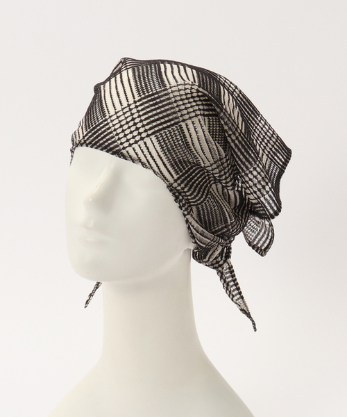 IENA（イエナ）の「La Maison de Lyllis/メゾンドリリス SLITERCHIF スカーフ 2261019（バンダナ/スカーフ・レディース・ブラック系その他・FREE）」の6枚目の写真