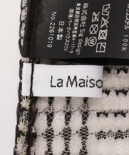 IENA（イエナ）の「La Maison de Lyllis/メゾンドリリス SLITERCHIF スカーフ 2261019（バンダナ/スカーフ・レディース・ブラック系その他・FREE）」の7枚目の写真