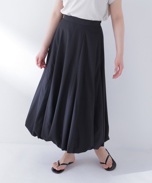 NATURAL BEAUTY BASIC(ナチュラルビューティーベーシック)の「【Oggi.jp掲載】【PS/低身長サイズ】マチバルーンスカート(スカート・レディース・ブルー系その他2/ブラック/オフホワイト・MEDIUM/P/S)」の22枚目の写真