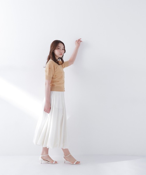 NATURAL BEAUTY BASIC(ナチュラルビューティーベーシック)の「【Oggi.jp掲載】【PS/低身長サイズ】マチバルーンスカート(スカート・レディース・ブルー系その他2/ブラック/オフホワイト・MEDIUM/P/S)」の8枚目の写真