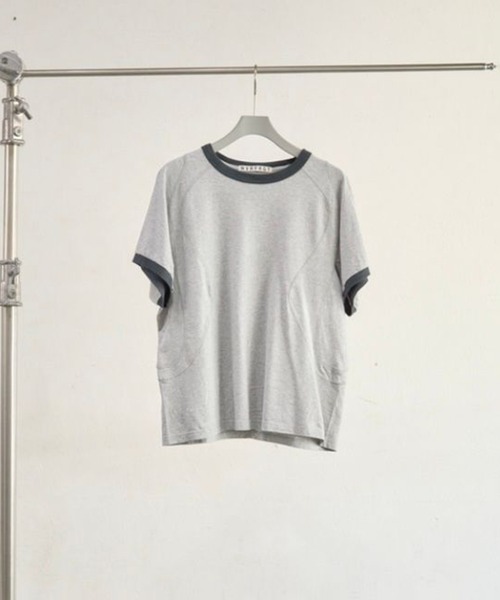 NVRFRGT（ネヴァーフォーゲット）の「Panelled Half Sleeve Ringer T-Shirt（Tシャツ/カットソー・メンズ・グレー/ベージュ・1/3/2）」の8枚目の写真