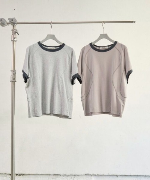 NVRFRGT（ネヴァーフォーゲット）の「Panelled Half Sleeve Ringer T-Shirt（Tシャツ/カットソー・メンズ・グレー/ベージュ・1/3/2）」の9枚目の写真