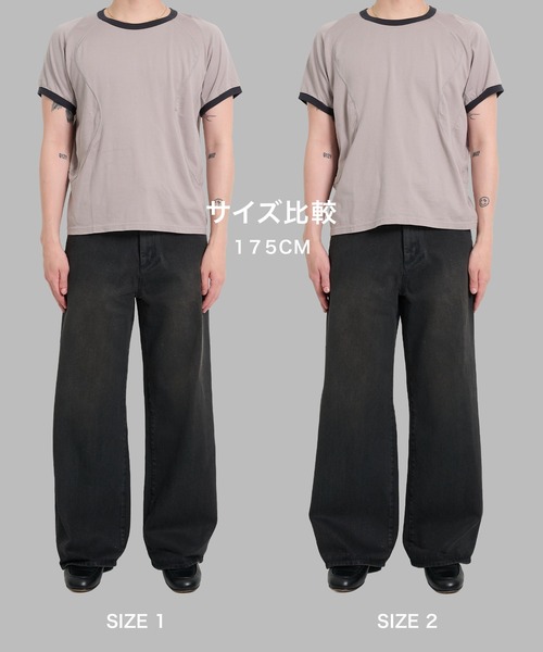 NVRFRGT(ネヴァーフォーゲット)の「Panelled Half Sleeve Ringer T-Shirt(Tシャツ/カットソー・メンズ・グレー/ベージュ・1/3/2)」の11枚目の写真