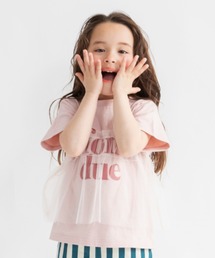 branshes（ブランシェス）の「【WEB限定/DRC】チュールドッキング半袖Tシャツ（Tシャツ/カットソー）」