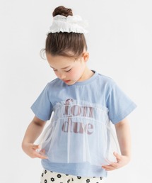 branshes（ブランシェス）の「【WEB限定/DRC】チュールドッキング半袖Tシャツ（Tシャツ/カットソー）」