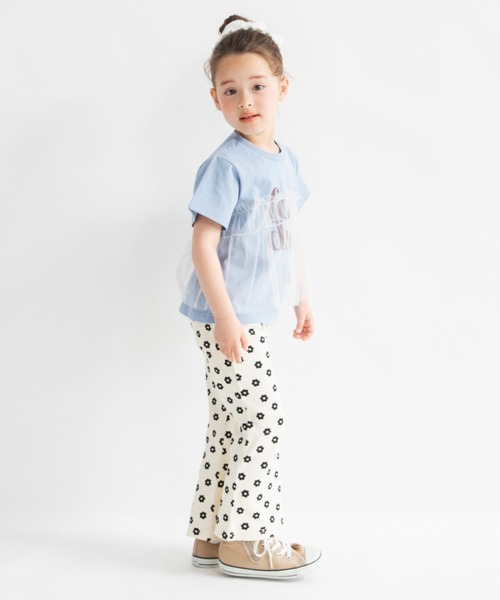 DRC branshes(ディーアールシーブランシェス)の「【新色追加&再入荷/WEB限定/DRC】チュールドッキング半袖Tシャツ(Tシャツ/カットソー・キッズ・チャコールグレー/オフホワイト/ピンク/ブルーグレー/ブラック・120/140/150/100/130/110)」の7枚目の写真