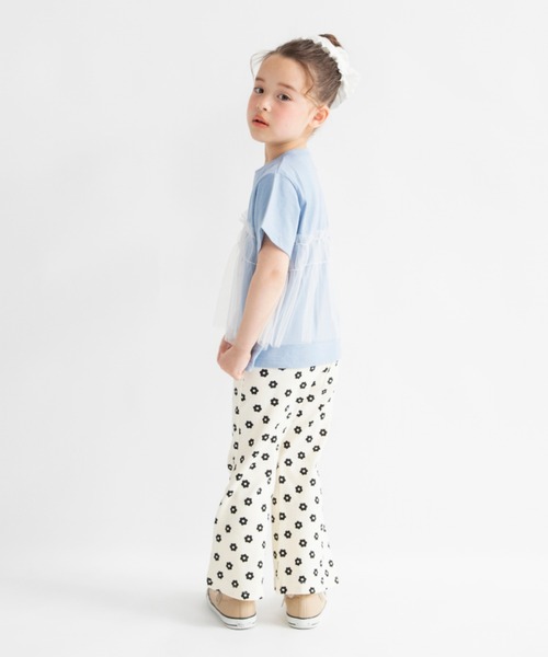 DRC branshes(ディーアールシーブランシェス)の「【新色追加&再入荷/WEB限定/DRC】チュールドッキング半袖Tシャツ(Tシャツ/カットソー・キッズ・チャコールグレー/オフホワイト/ピンク/ブルーグレー/ブラック・120/140/150/100/130/110)」の8枚目の写真