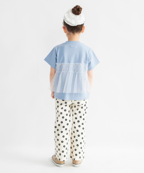 DRC branshes(ディーアールシーブランシェス)の「【新色追加&再入荷/WEB限定/DRC】チュールドッキング半袖Tシャツ(Tシャツ/カットソー・キッズ・チャコールグレー/オフホワイト/ピンク/ブルーグレー/ブラック・120/140/150/100/130/110)」の9枚目の写真
