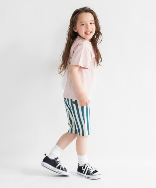 DRC branshes(ディーアールシーブランシェス)の「【新色追加&再入荷/WEB限定/DRC】チュールドッキング半袖Tシャツ(Tシャツ/カットソー・キッズ・チャコールグレー/オフホワイト/ピンク/ブルーグレー/ブラック・120/140/150/100/130/110)」の12枚目の写真