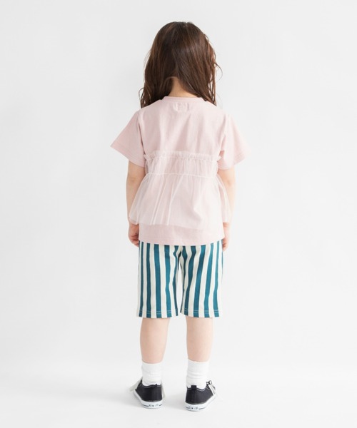 DRC branshes(ディーアールシーブランシェス)の「【新色追加&再入荷/WEB限定/DRC】チュールドッキング半袖Tシャツ(Tシャツ/カットソー・キッズ・チャコールグレー/オフホワイト/ピンク/ブルーグレー/ブラック・120/140/150/100/130/110)」の13枚目の写真
