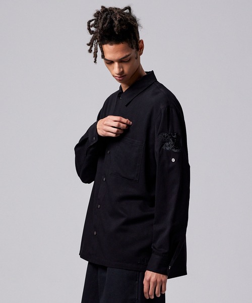 TAION（タイオン）の「【TAION(タイオン)】〈ユニセックス〉ノンダウン ジャパンスペシャル 2WAY レーヨンシャツ（シャツ/ブラウス・メンズ・オフホワイト/レオパード/ダークネイビー/ブラック系その他7・S/M/L/2XL/XL/3XL）」の22枚目の写真