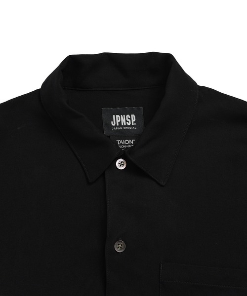 TAION（タイオン）の「【TAION(タイオン)】〈ユニセックス〉ノンダウン ジャパンスペシャル 2WAY レーヨンシャツ（シャツ/ブラウス・メンズ・オフホワイト/レオパード/ダークネイビー/ブラック系その他7・S/M/L/2XL/XL/3XL）」の7枚目の写真