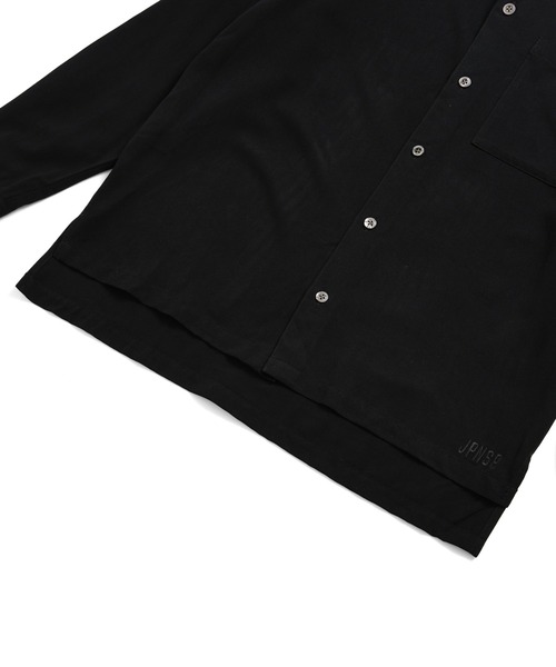 TAION（タイオン）の「【TAION(タイオン)】〈ユニセックス〉ノンダウン ジャパンスペシャル 2WAY レーヨンシャツ（シャツ/ブラウス・メンズ・オフホワイト/レオパード/ダークネイビー/ブラック系その他7・S/M/L/2XL/XL/3XL）」の11枚目の写真