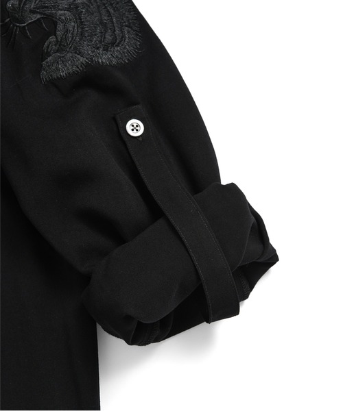 TAION（タイオン）の「【TAION(タイオン)】〈ユニセックス〉ノンダウン ジャパンスペシャル 2WAY レーヨンシャツ（シャツ/ブラウス・メンズ・オフホワイト/レオパード/ダークネイビー/ブラック系その他7・S/M/L/2XL/XL/3XL）」の13枚目の写真