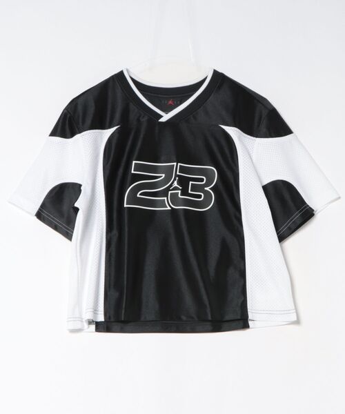 JORDAN BRAND(ジョーダンブランド)の「JORDAN BRAND W J FLT SS JRSY ショートスリーブ IF1158 010BLACK/WHITE(Tシャツ/カットソー・レディース・ブラック・X-SMALL/SMALL/MEDIUM/LARGE/X-LARGE)」の1枚目の写真
