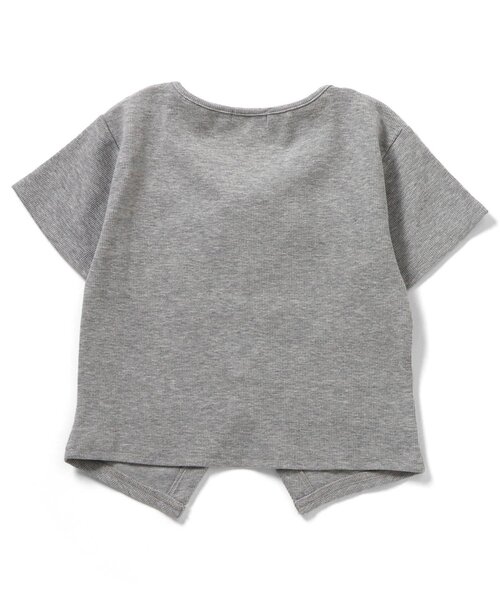 algy（アルジー）の「レースアップドッキング半袖Tシャツ（Tシャツ/カットソー・キッズ・オフホワイト/グレー/ブラック・160/150/140/130）」の9枚目の写真