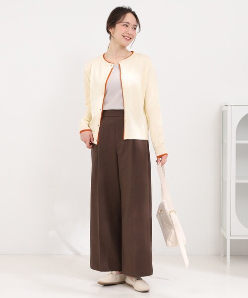 SHOO・LA・RUE（シューラルー）の「配色がコーデのアクセントに レイヤード風クルーカーディガン（カーディガン/ボレロ・レディース・アイボリー系4/ブルー系その他6/グレー系その他5・01/02/03/04）」の6枚目の写真