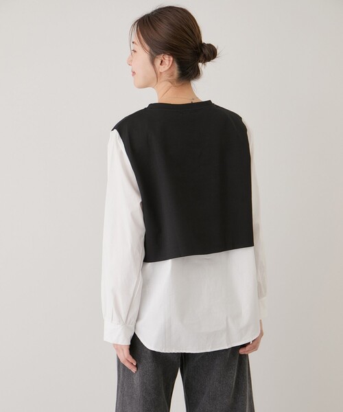 Jayro(ジャイロ)の「カットソー付きシャツ(シャツ/ブラウス・レディース・ブルー系その他2/ホワイト系その他2・FREE)」の5枚目の写真