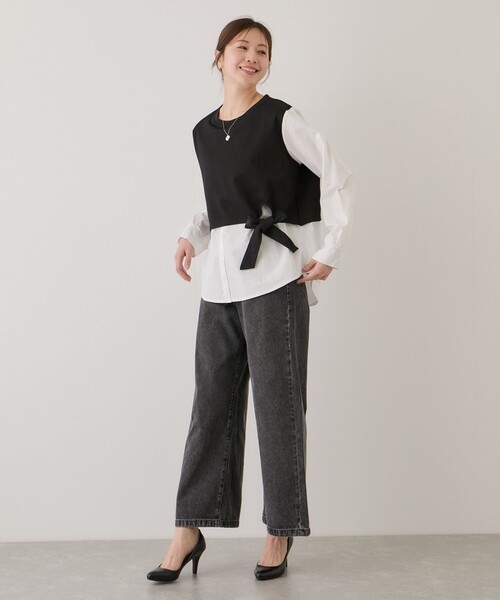 Jayro(ジャイロ)の「カットソー付きシャツ(シャツ/ブラウス・レディース・ブルー系その他2/ホワイト系その他2・FREE)」の7枚目の写真