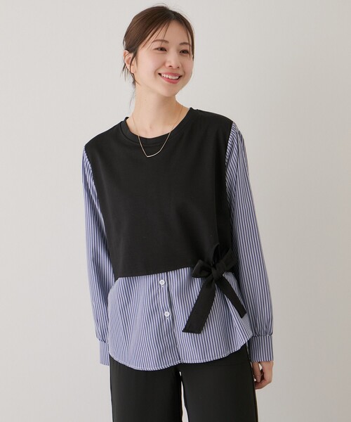Jayro(ジャイロ)の「カットソー付きシャツ(シャツ/ブラウス・レディース・ブルー系その他2/ホワイト系その他2・FREE)」の11枚目の写真