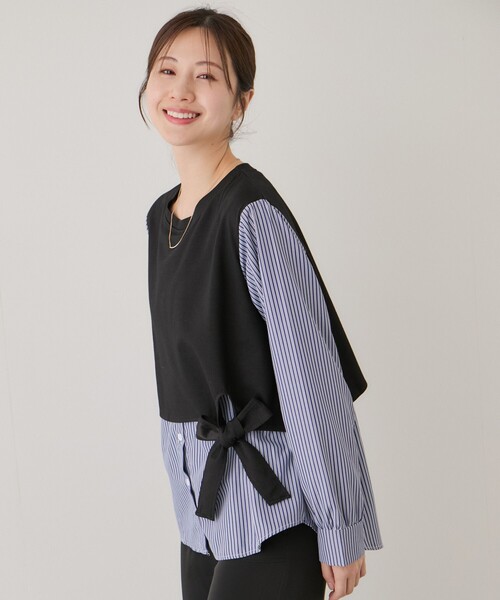 Jayro(ジャイロ)の「カットソー付きシャツ(シャツ/ブラウス・レディース・ブルー系その他2/ホワイト系その他2・FREE)」の12枚目の写真