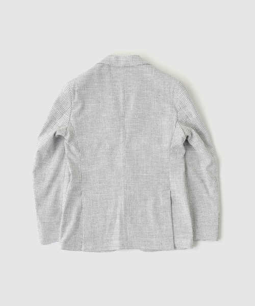 EDIFICE（エディフィス）の「BRERAS (ブレラス)  Dobby Check JK（テーラードジャケット・メンズ・グレー・44/46/48/50）」の4枚目の写真