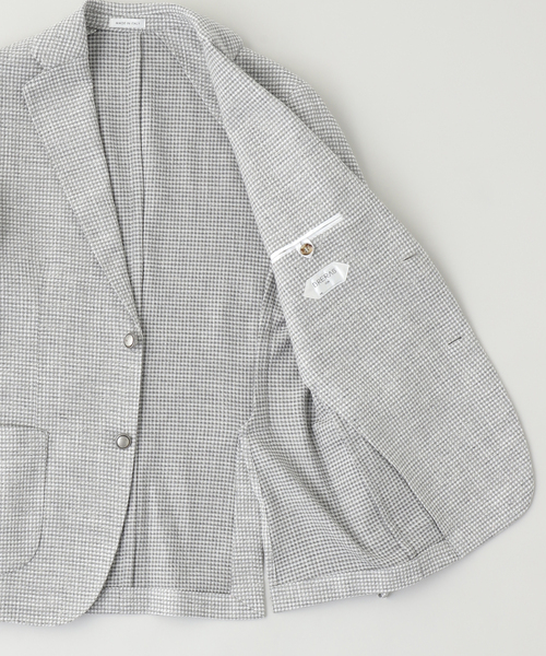 EDIFICE（エディフィス）の「BRERAS (ブレラス)  Dobby Check JK（テーラードジャケット・メンズ・グレー・44/46/48/50）」の3枚目の写真