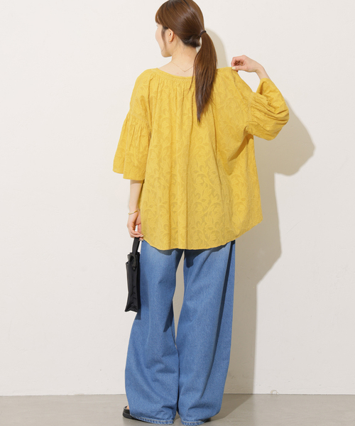 JOURNAL STANDARD relume(ジャーナルスタンダード レリューム)の「コットンジャガードブラウス(シャツ/ブラウス・レディース・ブラック/ホワイト/イエロー・FREE)」の18枚目の写真