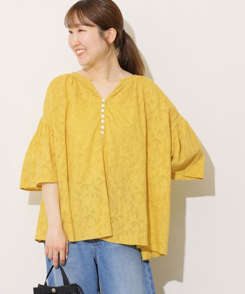 JOURNAL STANDARD relume(ジャーナルスタンダード レリューム)の「コットンジャガードブラウス(シャツ/ブラウス・レディース・ブラック/ホワイト/イエロー・FREE)」の19枚目の写真