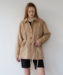 Suede shirts jacket [KNSS05JK09]_Beige