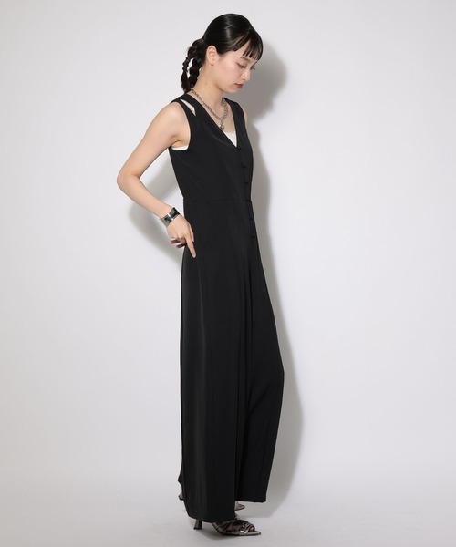 PAGEBOY(ページボーイ)の「カットアウトショルダーサロペ(サロペット/オーバーオール・レディース・ブラック/ブラウン・FREE)」の6枚目の写真
