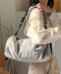 MILK WAVE（ミルクウェーブ）の「フォーチュンボタン ナイロン ダッフル クロスバッグ [シルバー]（メッセンジャーバッグ）」