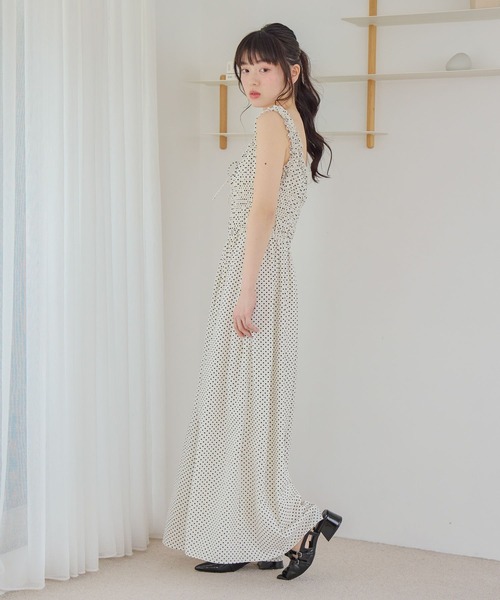 Heather(ヘザー)の「フリルトリムオールインワン 740430(つなぎ/オールインワン・レディース・ブラック系その他2/ブラック系その他/ホワイト系その他・S/M)」の6枚目の写真