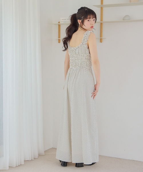 Heather(ヘザー)の「フリルトリムオールインワン 740430(つなぎ/オールインワン・レディース・ブラック系その他2/ブラック系その他/ホワイト系その他・S/M)」の7枚目の写真