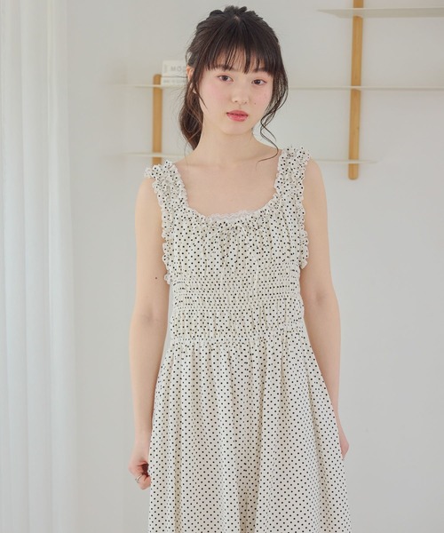 Heather(ヘザー)の「フリルトリムオールインワン 740430(つなぎ/オールインワン・レディース・ブラック系その他2/ブラック系その他/ホワイト系その他・S/M)」の9枚目の写真