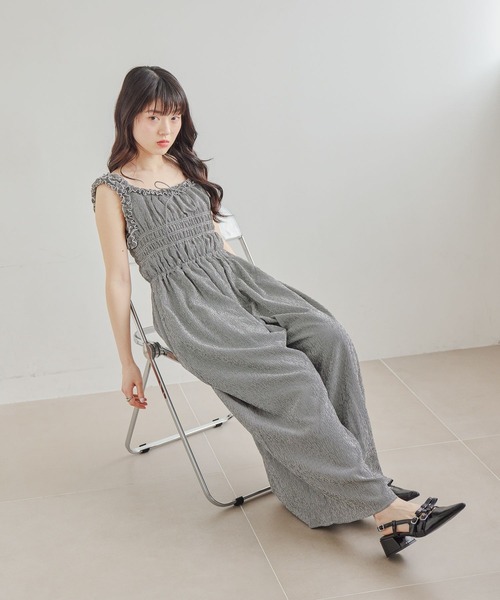 Heather(ヘザー)の「フリルトリムオールインワン 740430(つなぎ/オールインワン・レディース・ブラック系その他2/ブラック系その他/ホワイト系その他・S/M)」の18枚目の写真
