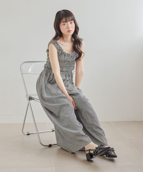 Heather(ヘザー)の「フリルトリムオールインワン 740430(つなぎ/オールインワン・レディース・ブラック系その他2/ブラック系その他/ホワイト系その他・S/M)」の19枚目の写真