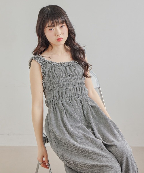 Heather(ヘザー)の「フリルトリムオールインワン 740430(つなぎ/オールインワン・レディース・ブラック系その他2/ブラック系その他/ホワイト系その他・S/M)」の20枚目の写真