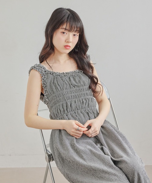 Heather(ヘザー)の「フリルトリムオールインワン 740430(つなぎ/オールインワン・レディース・ブラック系その他2/ブラック系その他/ホワイト系その他・S/M)」の21枚目の写真