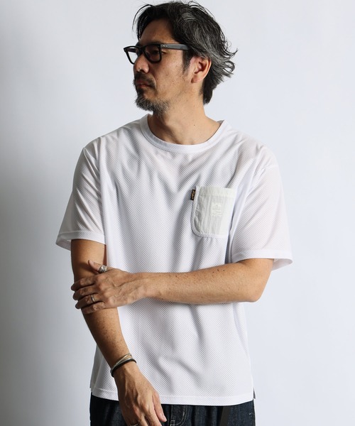 セール】'FIELD SENSOR' MESH POCKET TEE：フィールドセンサー