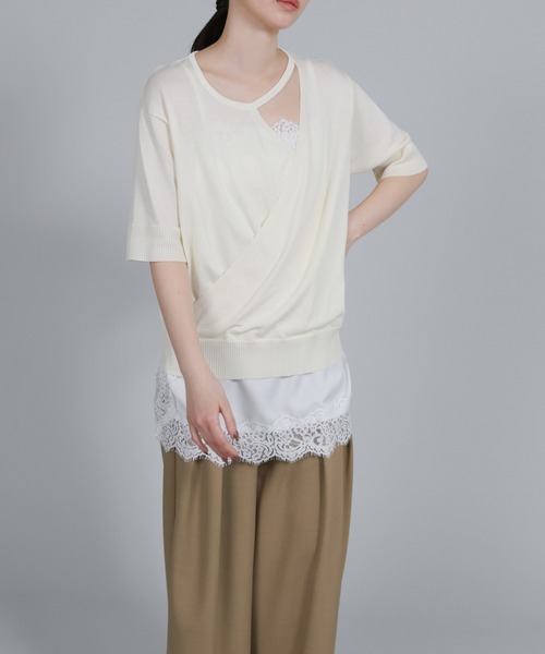 select MOCA Et(セレクトモカエト)の「【Et】Crepe Wide Tuck Pants(スラックス・レディース・ブラウン/ベージュ/ブラック・FREE)」の12枚目の写真