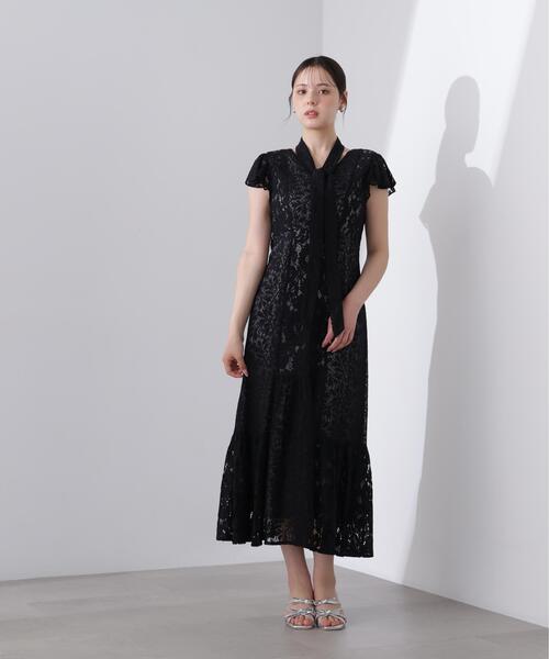 PROPORTION BODY DRESSING(プロポーションボディドレッシング)の「<L>タイ付きレースワンピース / 1216140414(ワンピース・レディース・ブラック/ホワイト系その他・MEDIUM/P/S/SMALL)」の3枚目の写真