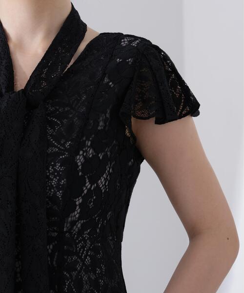 PROPORTION BODY DRESSING(プロポーションボディドレッシング)の「<L>タイ付きレースワンピース / 1216140414(ワンピース・レディース・ブラック/ホワイト系その他・MEDIUM/P/S/SMALL)」の15枚目の写真