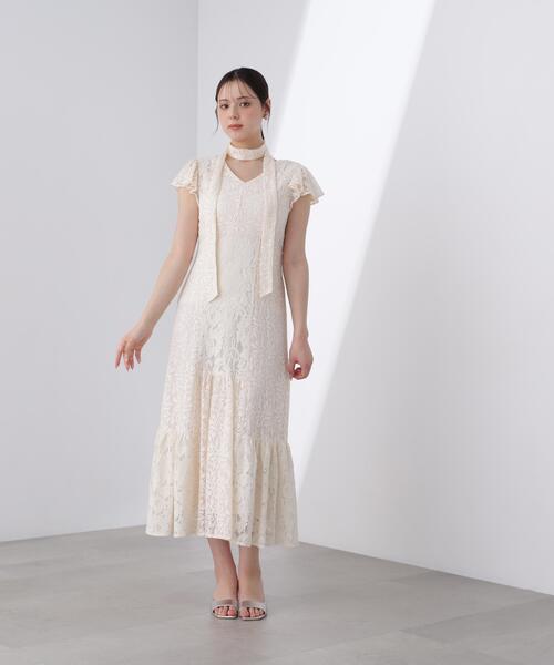 PROPORTION BODY DRESSING(プロポーションボディドレッシング)の「<L>タイ付きレースワンピース / 1216140414(ワンピース・レディース・ブラック/ホワイト系その他・MEDIUM/P/S/SMALL)」の8枚目の写真