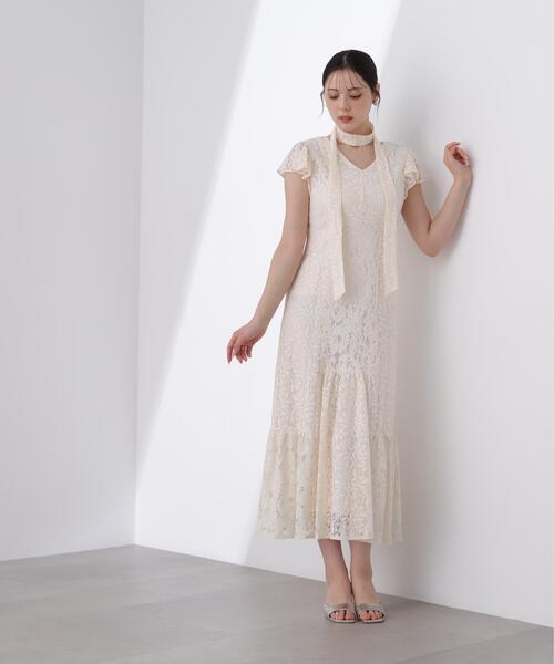 PROPORTION BODY DRESSING(プロポーションボディドレッシング)の「<L>タイ付きレースワンピース / 1216140414(ワンピース・レディース・ブラック/ホワイト系その他・MEDIUM/P/S/SMALL)」の9枚目の写真