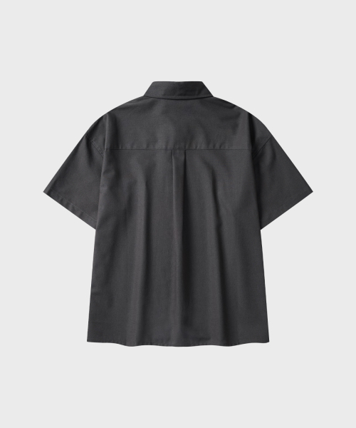 LEIRE（ルアール）の「サマー クロップ 半袖シャツ [チャコール]（シャツ/ブラウス・メンズ・その他・MEDIUM/LARGE/X-LARGE）」の5枚目の写真